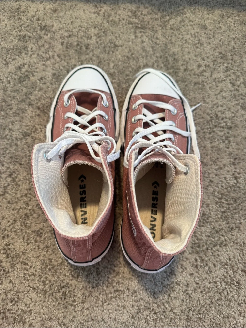 Converse High Top Platform Sneakers - Rose Mauve - Picture 4 of 6
